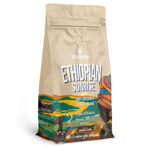 ethiopian sunrise bag by lionrush coffee product 